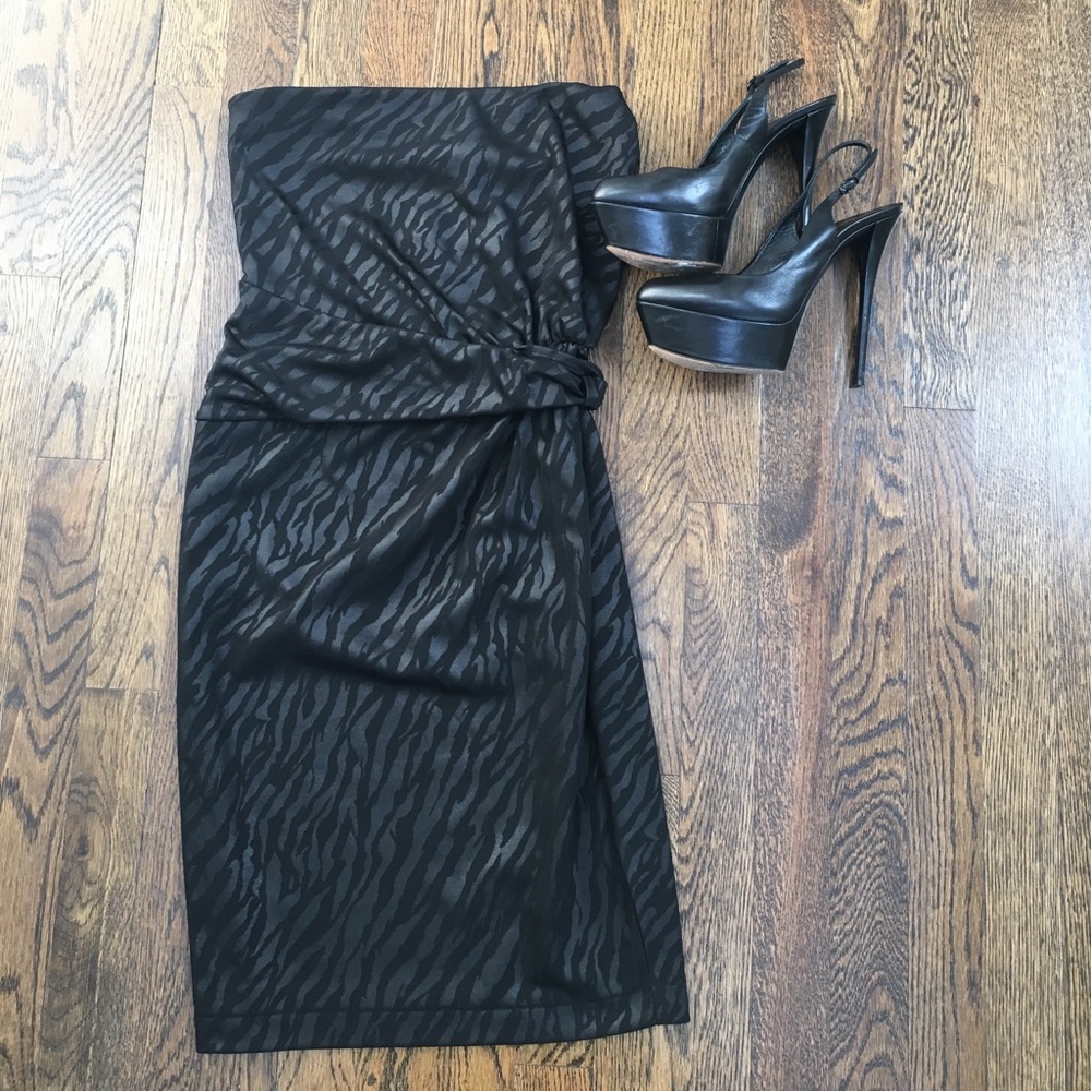 Black zebra print Rachel Roy dress sz small