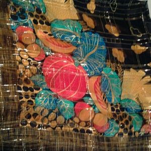 Beautiful vintage fall silk scarf