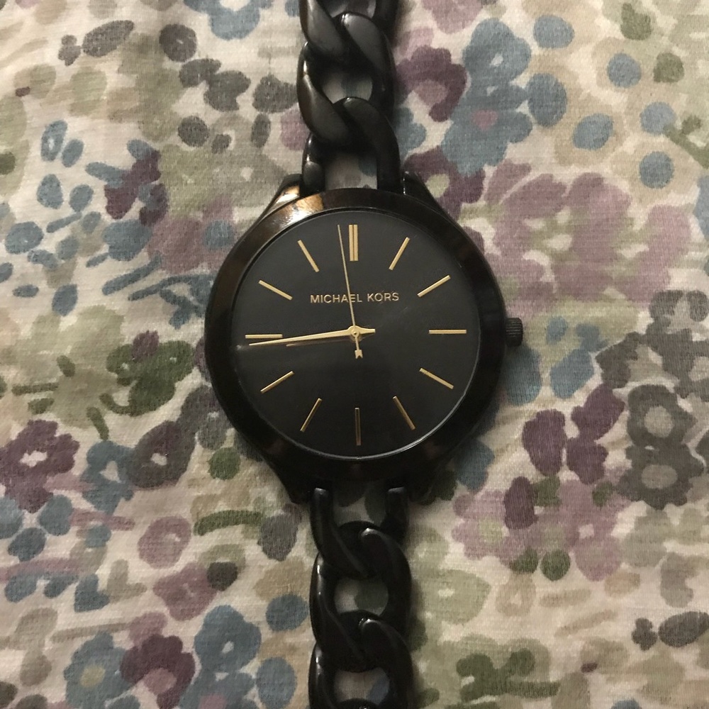 MK Michael Kors Slim Runway Black Watch