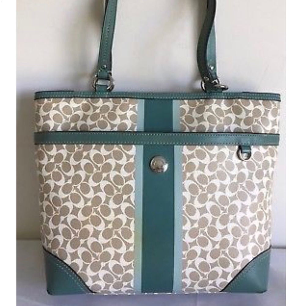 Coach Chelsea Heritage Leather Emerald & Khaki