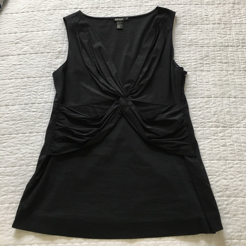 DKNY deep plunge neck top