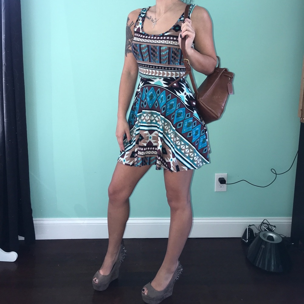 Aztec print dress