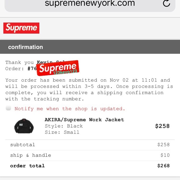 Supreme x akira work jacket (sold) - Picture 3 of 6
