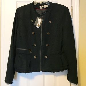 NWT Worthington black ruffle blazer