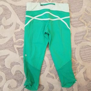 Lululemon Pace Crop size 4 mint green