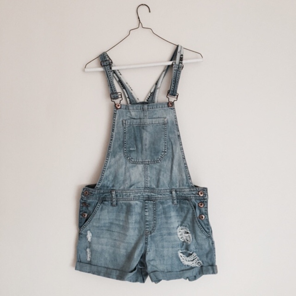 Forever 21 | Distressed Overalls - Picture 1 of 6