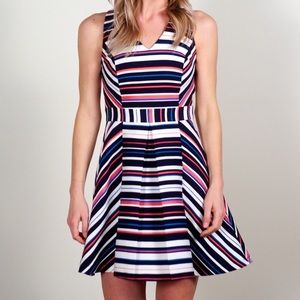 Adelyn Rae A-Line Striped Dress - Size Medium