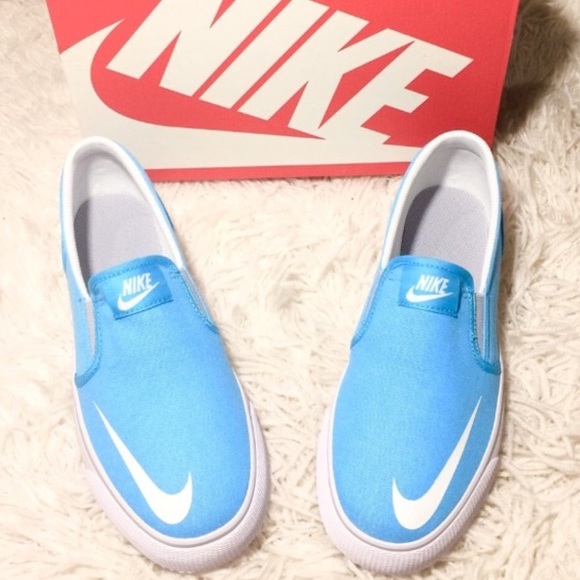 Nike toki slipon blue white women's shoes - Picture 5 of 8