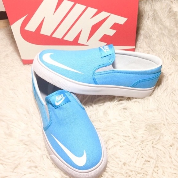 Nike toki slipon blue white women's shoes - Picture 7 of 8