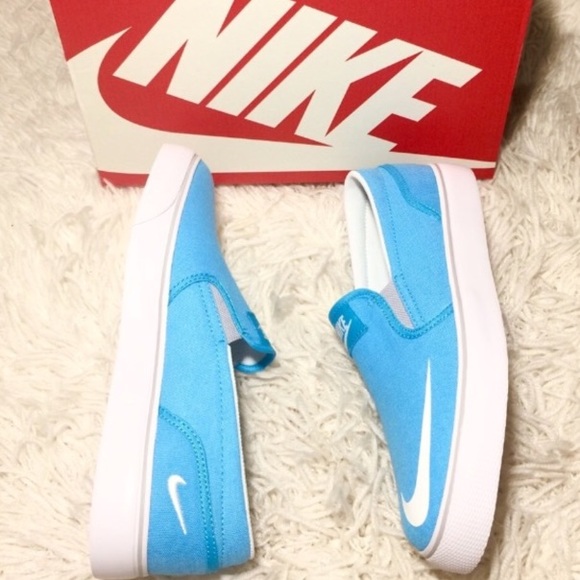 Nike toki slipon blue white women's shoes - Picture 6 of 8