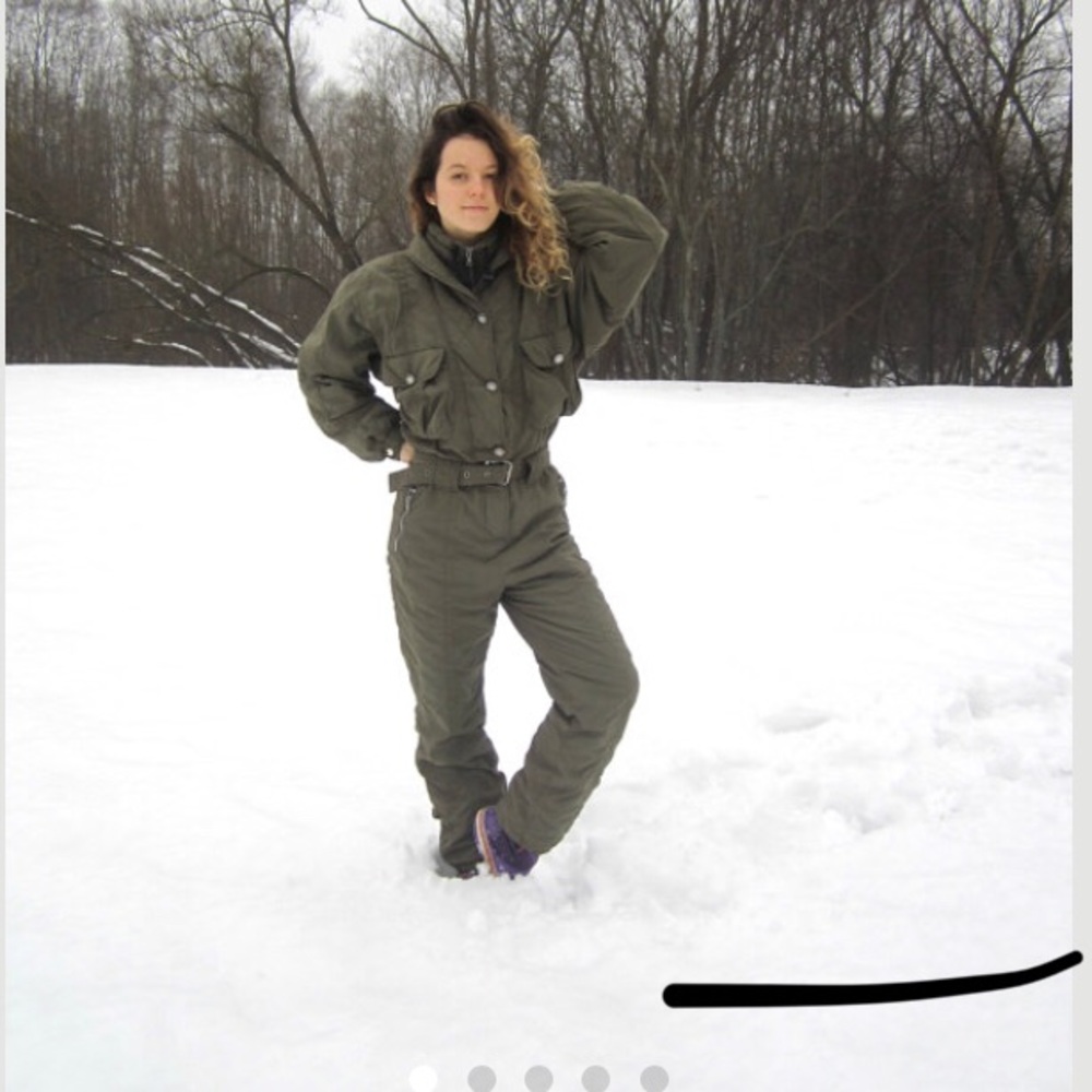 Vintage Khaki Ski Suite