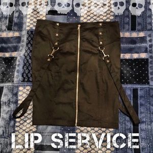 Lip Service Front Zip Bondage Pencil Skirt