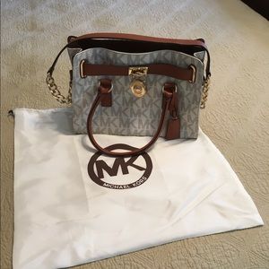 Michael Kors Hamilton MK Logo Satchel Bag