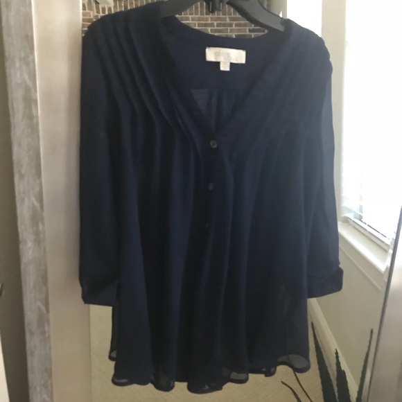 Blue pleated tunic - Picture 1 of 2