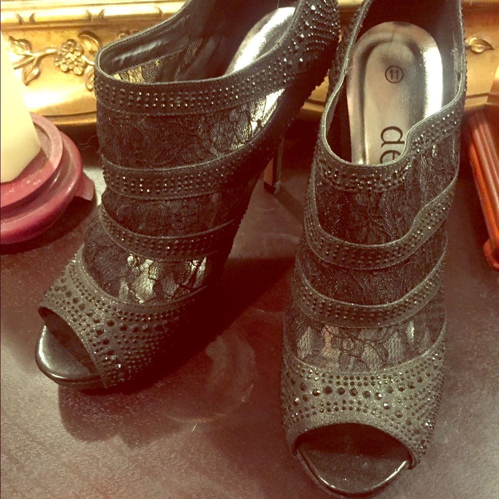 Black Studded Heels