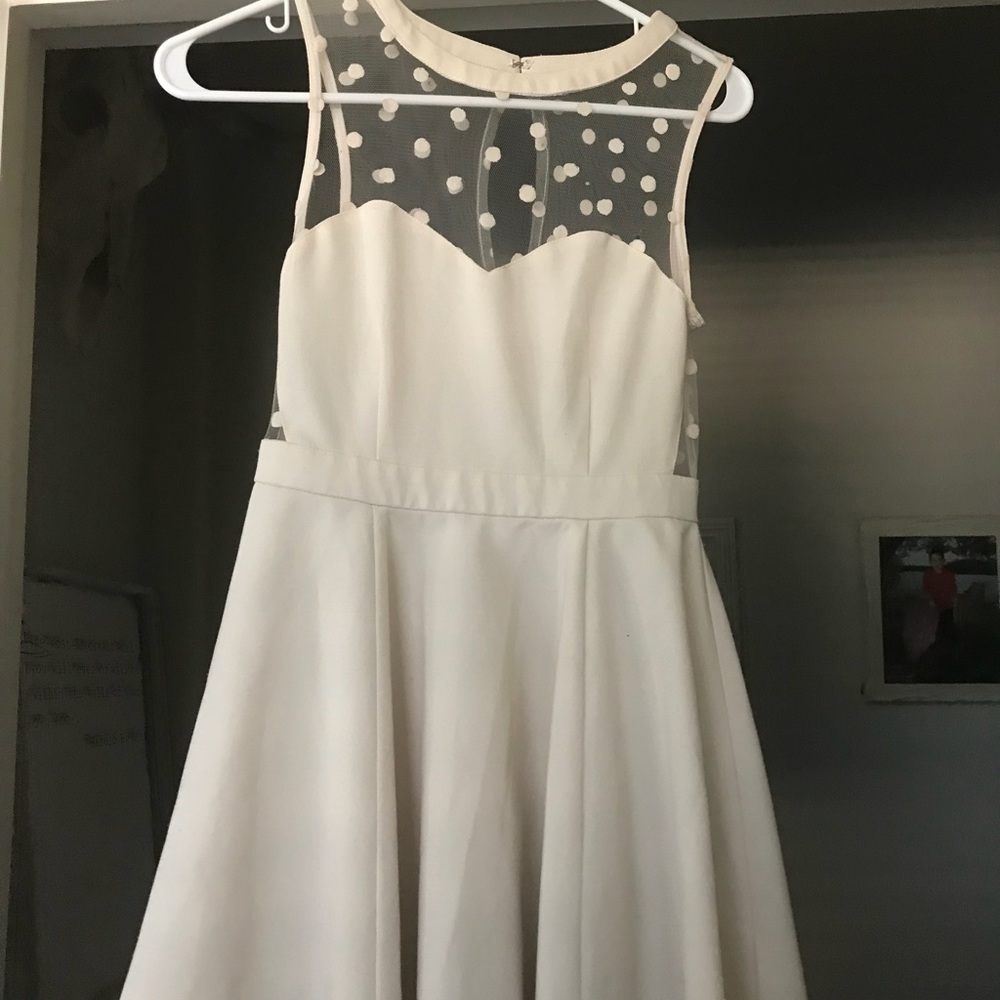 Free people mesh polka dot dress