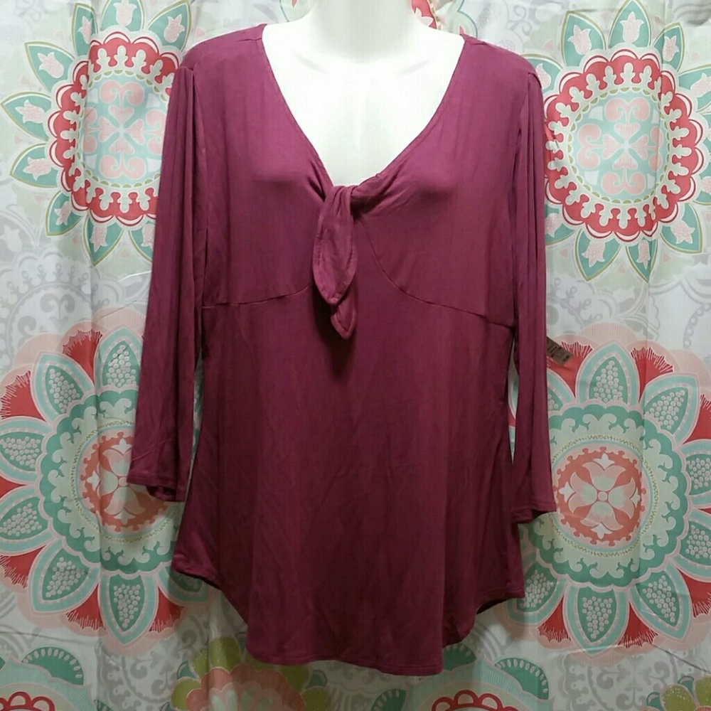 NWT Lovely Top w/Crochet Inset Back