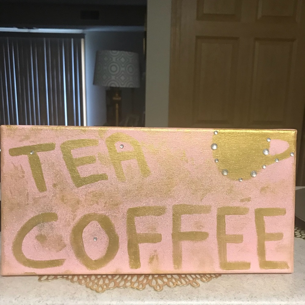 Canvas painting w/glitter