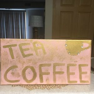 Canvas painting w/glitter