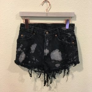 Levi's Shorts - Levi's black acid wash ripped jean shorts Levi's Shorts - Levi's black acid wash ripped jean shorts