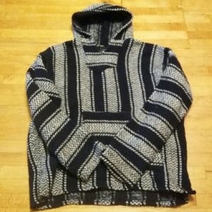 {Baja Joe} Striped Woven Hoodie