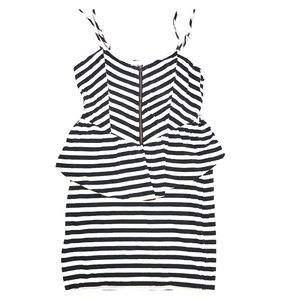 Peplum striped dress