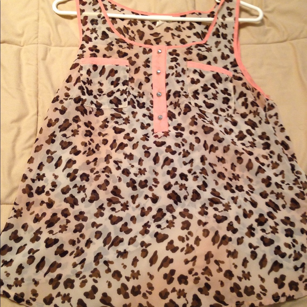 Cheetah Print Flowy Tank