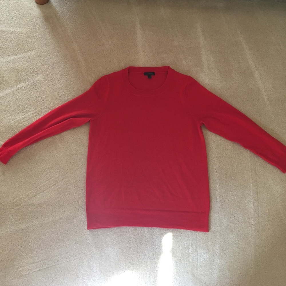 J Crew Tippi Sweater- L cherry red
