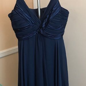 S.L Fashion size 8 Navy Chiffon dress
