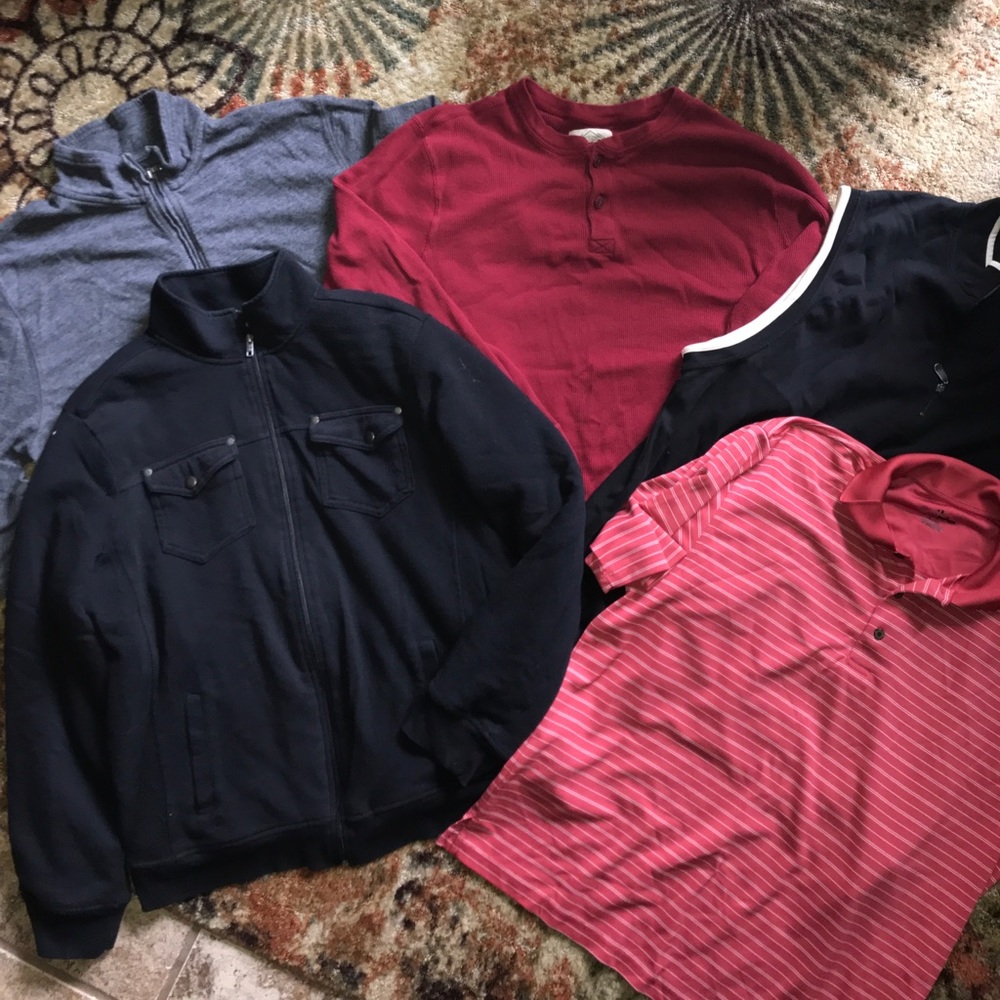 Men’s XL clothing bundle-Winter jacket and tops