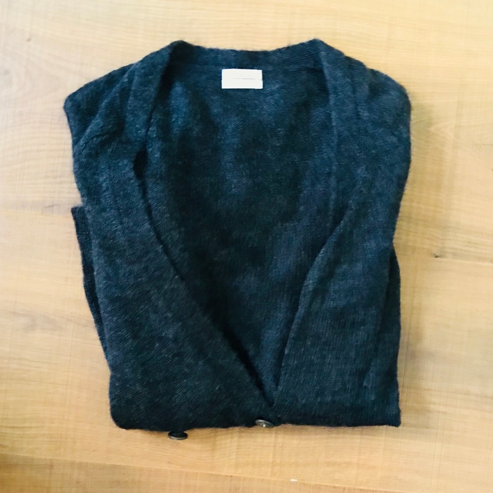 Madewell dark grey/black comfy long sweater