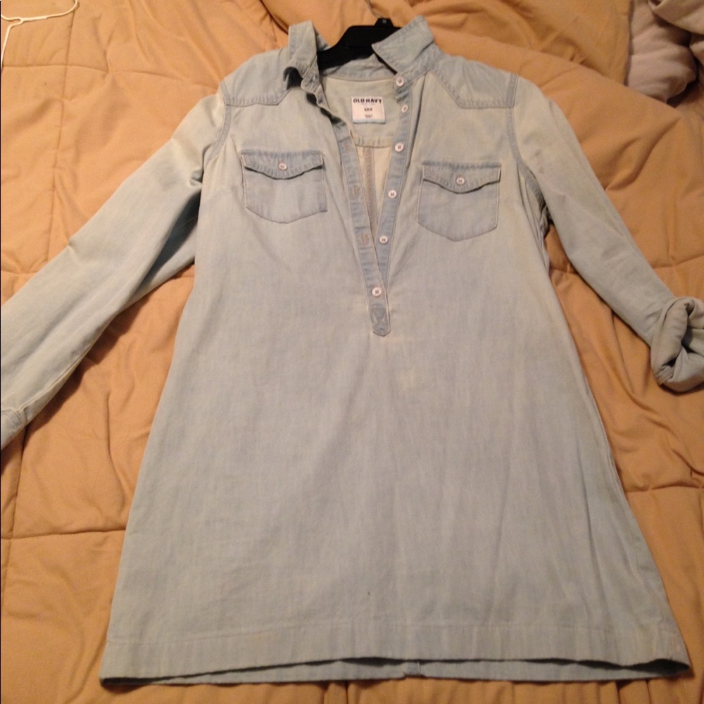 Denim long shirt/dress