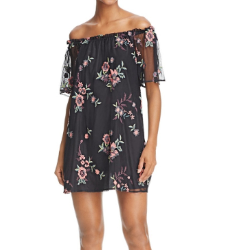 BB Dakota Embroidered Mini Dress