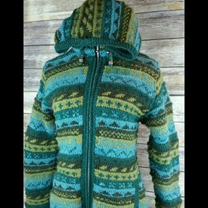 McRon wool nordic coat/parka detachable hood