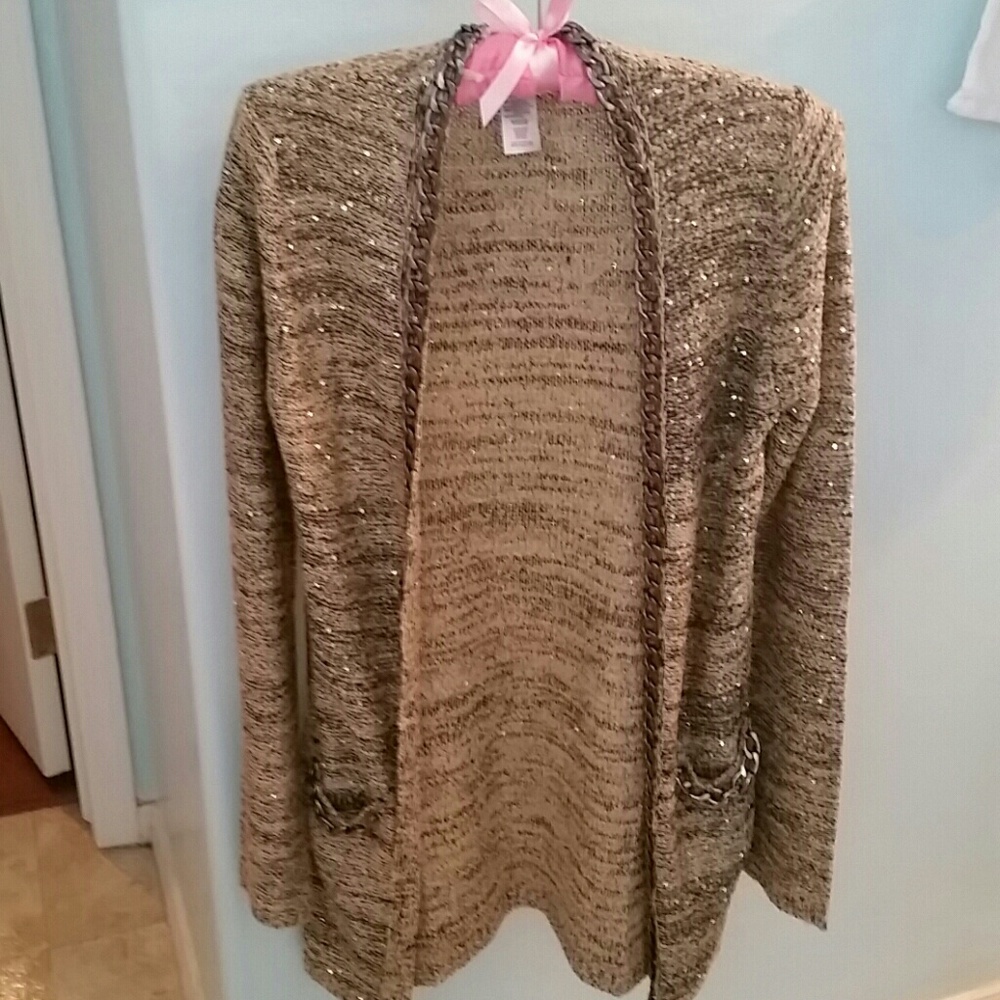 Avon Mark Chain Link sequined sweater
