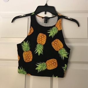 Forever21 Pineapple Crop Top