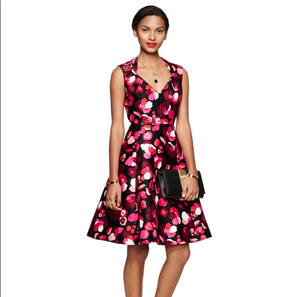 Kate Spade Falling florals fit and flare dress