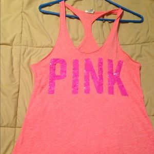 PINK sparkly tank