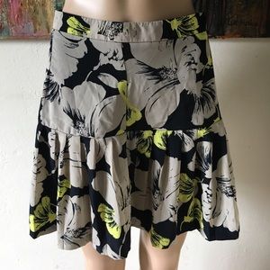 Banana Republic Pleated Skirt in Warm Combo Color