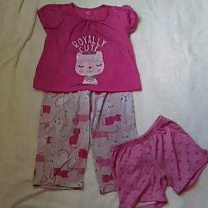 5 for $20 Girl's "Royally Cute" 3 piece PJs