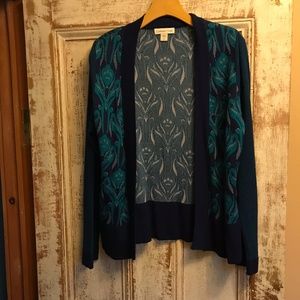 NWOT Blue patterned Coldwater Creek Sweater