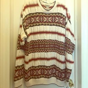 Knitted sweater.