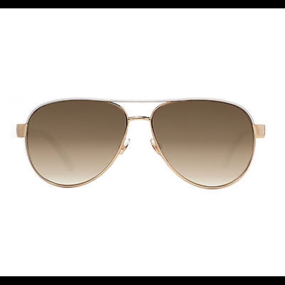GUCCI Brown/Ivory Aviator Sunglasses