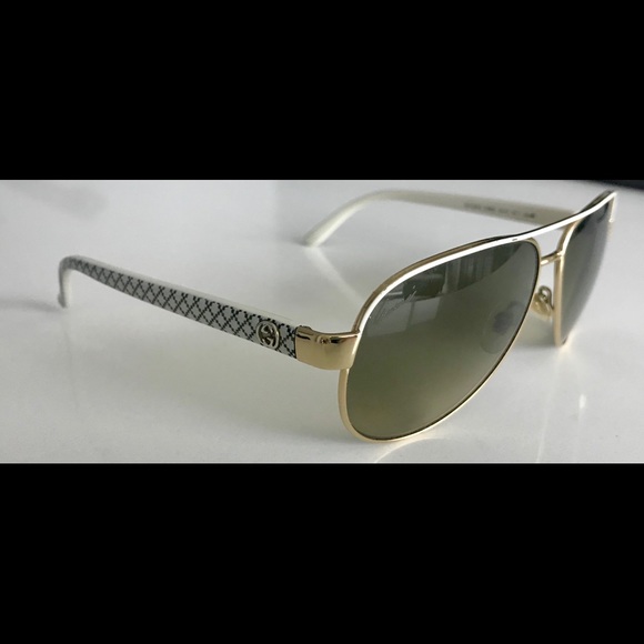 GUCCI Brown/Ivory Aviator Sunglasses main image 5