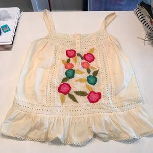 Anthropologie embroidered tank