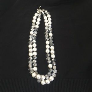 Crystal, Diamond, And Pearl Necklace - image 1