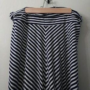 Maternity maxi skirt chevron navy and white soft!