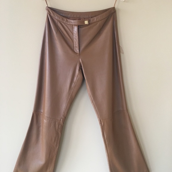 Camel leather trousers - Picture 1 of 4