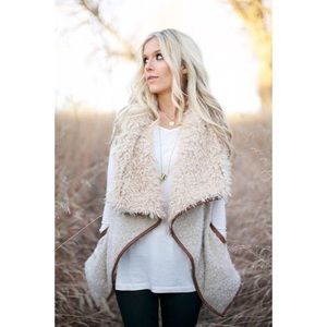 Faux fur cozy shearling vest