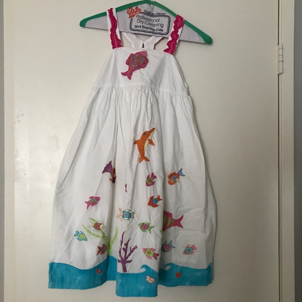 📍sold📍Boutique COTTON KIDS Fish dress Sz.8